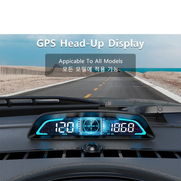 Auto Speedometer Head Up Display Bil Smart Digital Alarm Påmindelse Måler