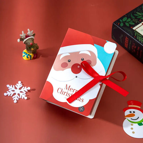 4 stykker Bog Shape Glædelig Jul Slik Æsker Tasker Jule Julemand Gave æske