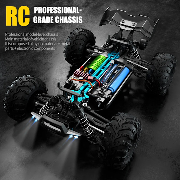 70 km% 2FH  4WD RC auto  LED kaukosäätimellä autot