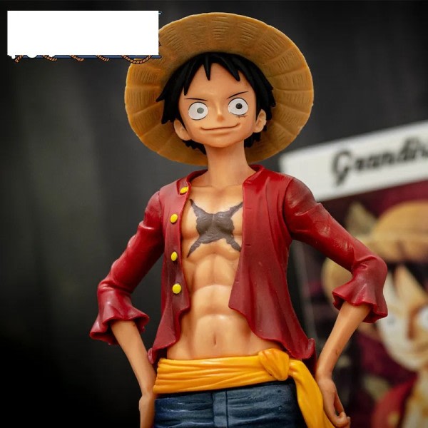 One Piece Anime Figur Confident Smiley Luffy Three Form Face Changing Doll Action Figurine Model Legetøj