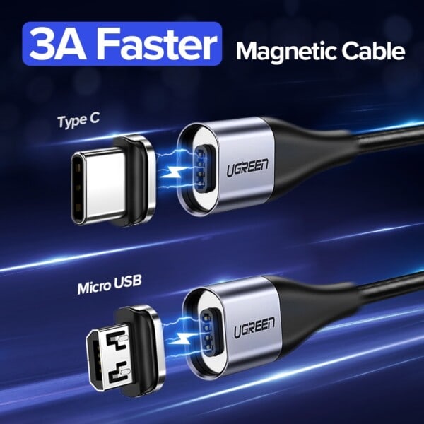 Magneettinen lataus kaapeli pikalataus USB tyyppi C kaapeli magneetti mikro USB data lataus johto