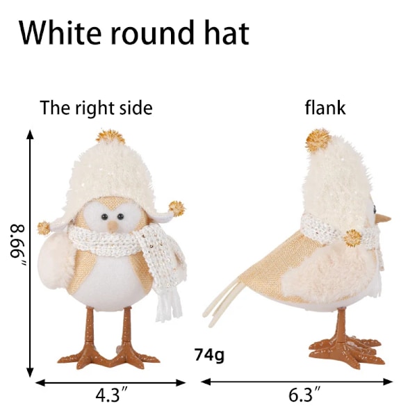 Joulu Luminous Bird Työpöytä Ornamentti Luova treffi nukke Perhe joulu loma juhlat koristelu