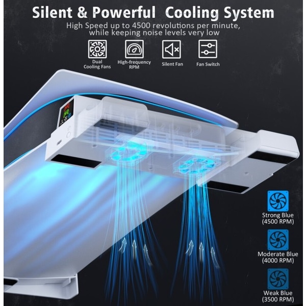 PS5 Konsol Horizontal Køling Stand PS5 Base Holder PS5 Controller Oplader til Playstation 5 Disc & Digital Editions