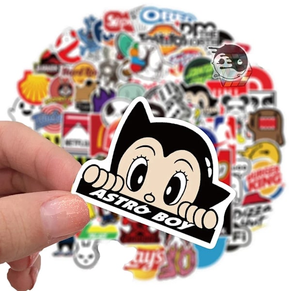 100 deler Disney Kult Mote Merke logo Klistermerker