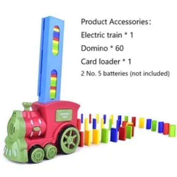Automatisk Legging Domino Tog Elektrisk Bil Klosser Klosser Kreativt Spill Intelligence Educational DIY Leetøy