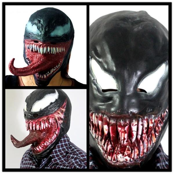 Ekte Autorisasjon Venom Hodeplagg Halloween Skremmende Antrekk Ferie Gave