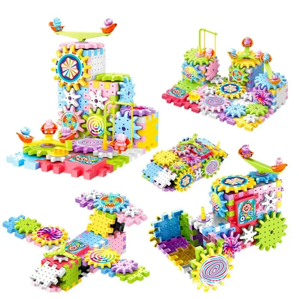 3D Elektrisk Spor Gears Model Bygge Klodse