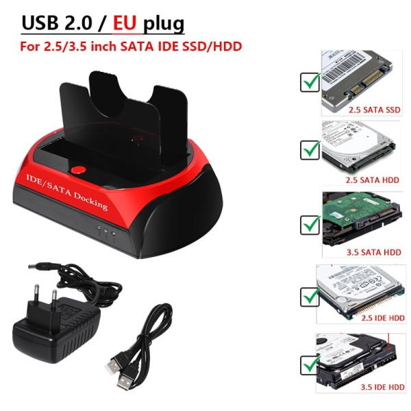 Hard Drev Docking Station Hard Disk Indkapsling HDD SSD Ekstern HD Kort Læser USB Hub