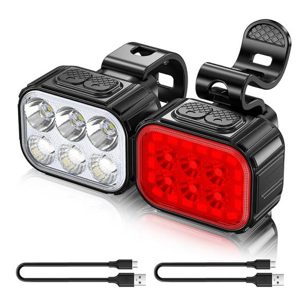 Cykel Lys Foran Lampe USB Genopladelig Cykel Lys Vandtæt Forlygte