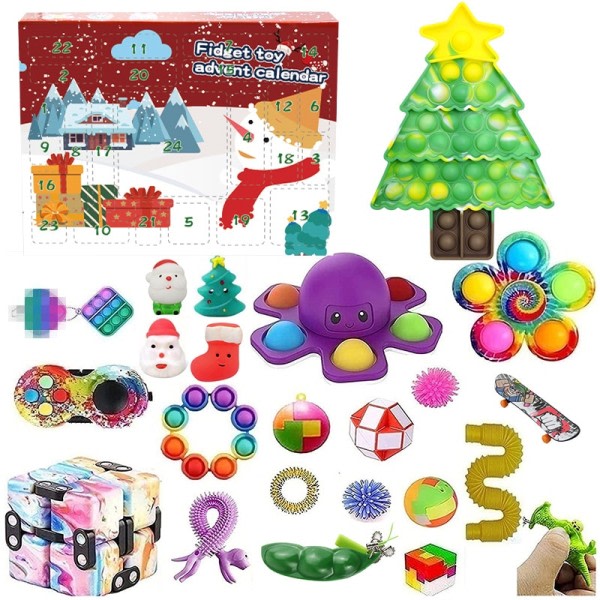Jul Serie Byggeklosser Gave boks for barn 24 dager jul advent kalender