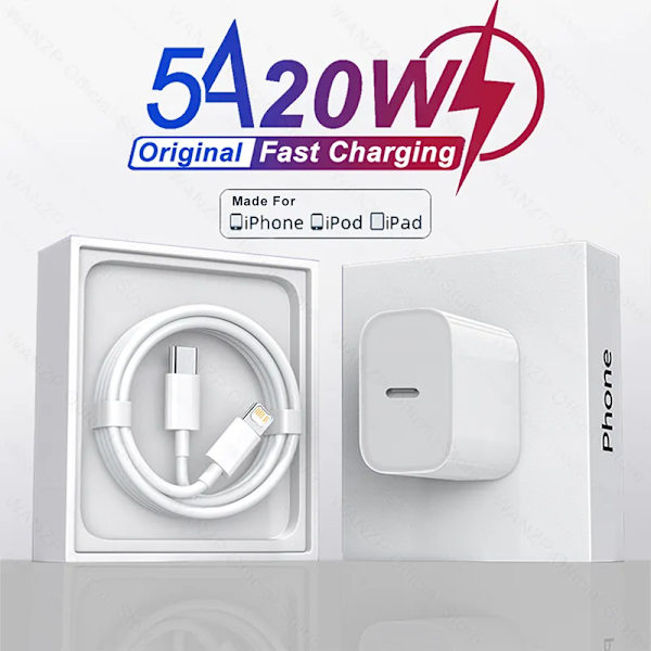 Snabb laddare för Apple iPhone USB Typ C snabb laddning laddare kabel tillbehör