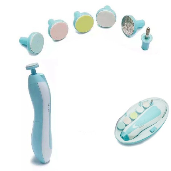 Multifunktionell Elektrisk Baby Nageltrimmer Baby Nagel Fil klippare Tår Fingernagel Kutter Trimmer Manikyr Verktyg Set