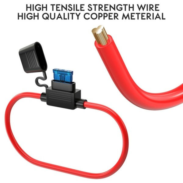 Mini blad adapter sikring holder sprutsikker for 12V 30A wire cutoff bryter sokkel fuktsikker sprut