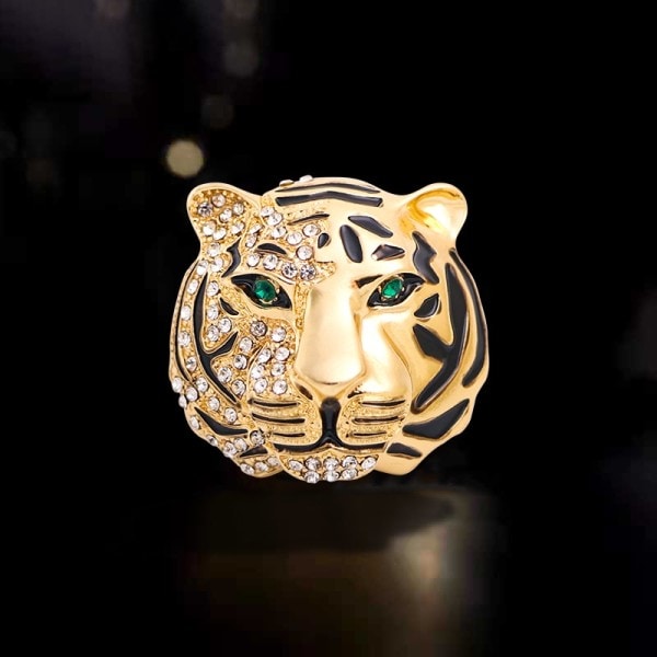 Tiger broscher för kvinnor 2-färgad tiger fest brosch nål