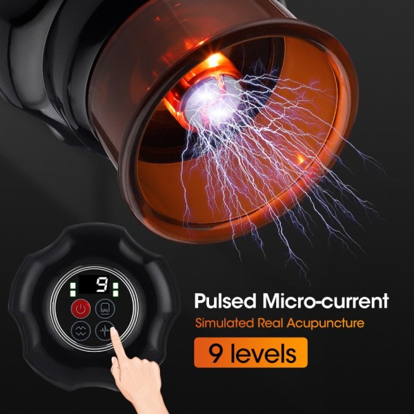EMS Mikrostrøm Cupping Terapi Vakuum Sugekopper Set Skin Scraping Anti cellulitt Massager