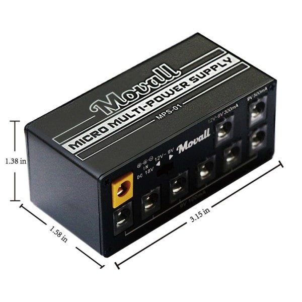Gitarr Pedal Ström försörjning 8 Isolerad Utgång Anti-interferens 18W Olikt Utgång Gitarr Effekt Ström