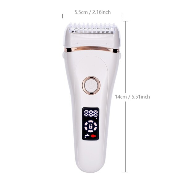 USB Genopladelig Kvinde Smertefri Elektrisk Epilator Hår trimmer LCD