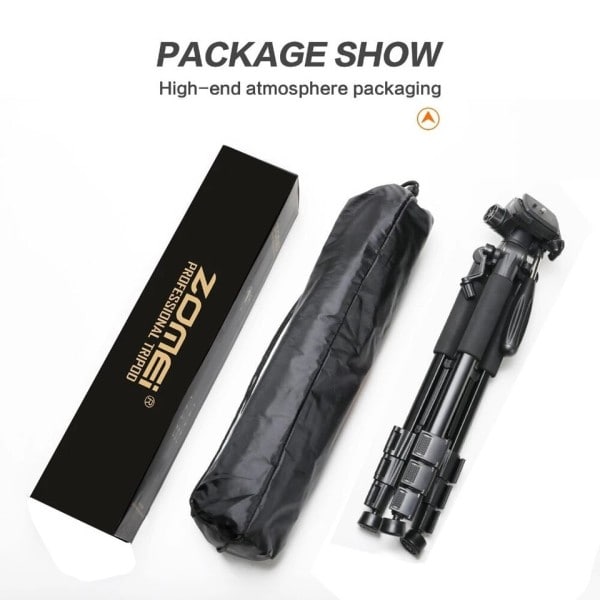 Profesjonell Bærbar Reise Aluminium Kamera Stativ og Pan Head for SLR DSLR Digital Kamera