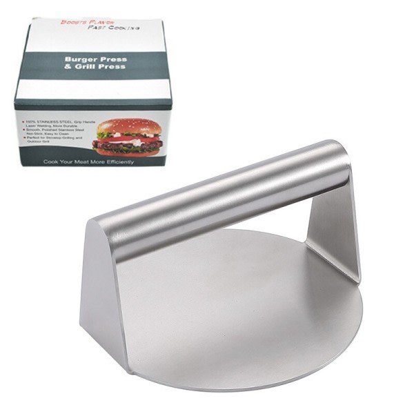 Hamburger presse 304 rustfrit stål non-stick kød oksekød grill burger presse