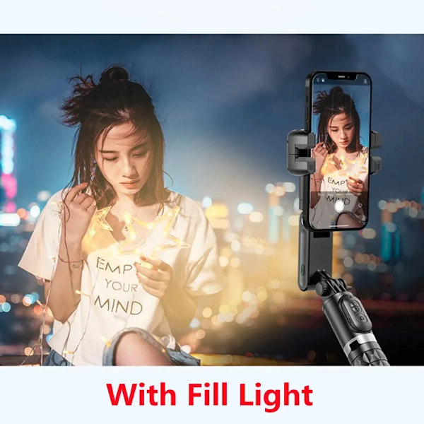360 Rotation Følgende Shooting Mode Gimbal Stabilizer Selfie Stick Stativ Gimbal