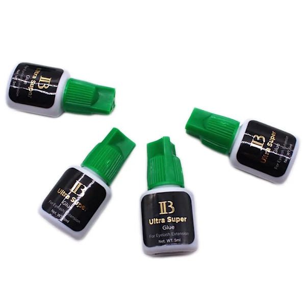 2 flasker IB Ultra Super Lim Individuel Hurtig Tørrende Øjenvipper Extensions Lim Grøn Cap 5ml Korea Klæbende Sort Skønhedsværktøj