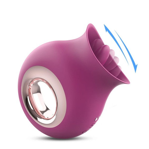 Rose Legetøj Vibrator til Kvinder 2 i 1 Tunge Slikke Nipple Klitoris Stimulator med 9 tilstande