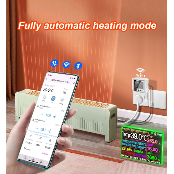 Digital Termostat Socket Inkubator Temperatur Controller Med Timer