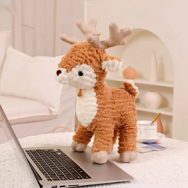 Bedårande jul träd plushie fylld jul älg ren plysch hjort leksak pepparkaka bröd choklad hus