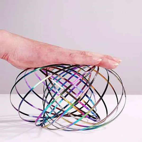 Flow leke Magic Fidget Ring Toroflux Amazing Flow Ring Toys Kinetic Spring Toy