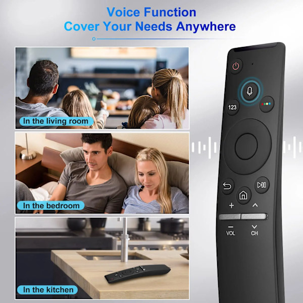 Ersättning Fjärrkontroll för Samsung Smart TV BN59-1266A Universal Voice Fjärr Kontroll