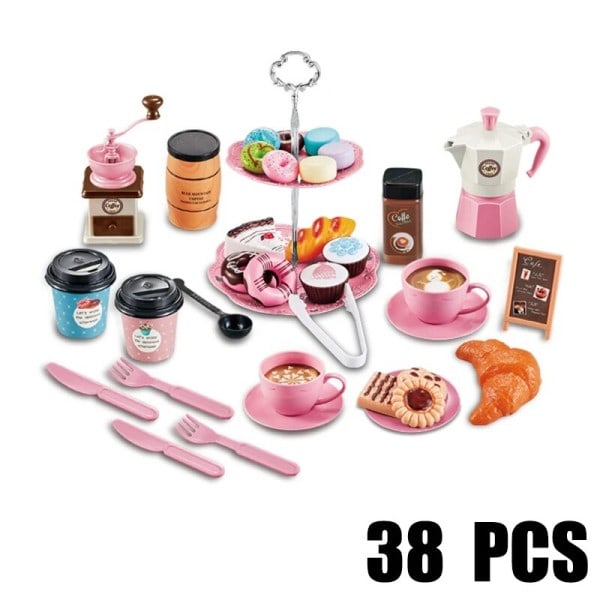 Mini Mat Barn Leksak Låtsas Kök Leka Hus Spel Gör-det-själv Dessert Kök Leksaker Set
