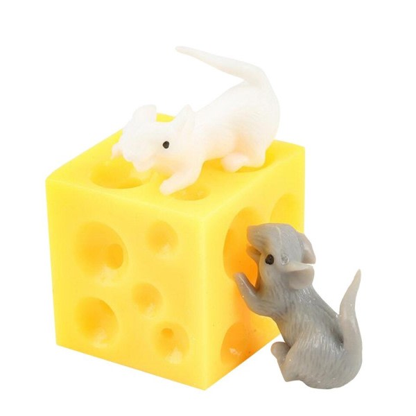 Hiiri Ja Juusto Block Squeeze Stressiä estävä lelu piilota ja etsi kutsuvat figuurit stressi helpotus Fidget lelut