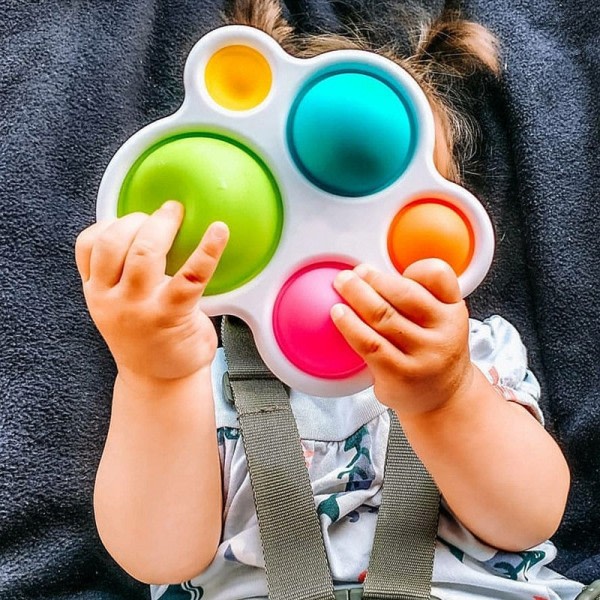 Baby leker montessori trening brett rangle puslespill fargerik intelligens fidget leker
