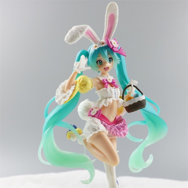 Anime Hatsune Miku söpö tyttö Kawaii pvc malli nukke kuviot kanin korvat kerää koristeet lelut