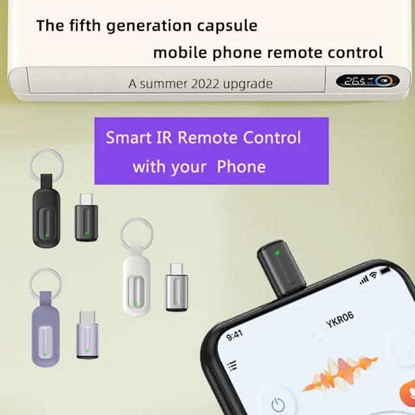 Smartphone IR Mini Adapter Smart Infrarød Fjernbetjening Kontrol Type C IR Blastere Telefon APP Kontrol
