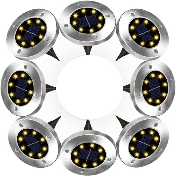 8 deler 20 LED Solar termisk lys hage innredning