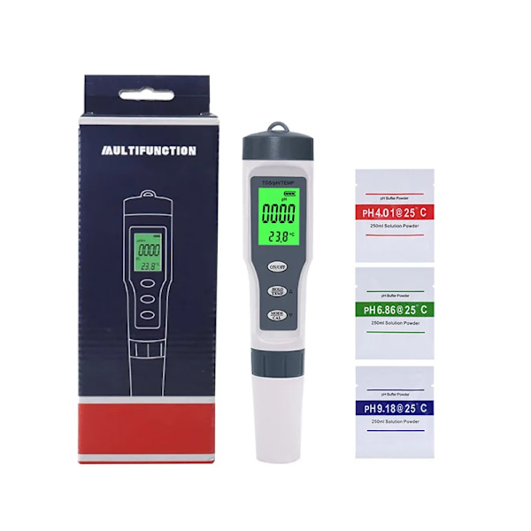 3 IN 1 PH Meter Vann Kvalitet Tester PH/TDS/TEMP Digital LCD EZ 9901 Monitor Tester For bassenger  drikke vann akvarier