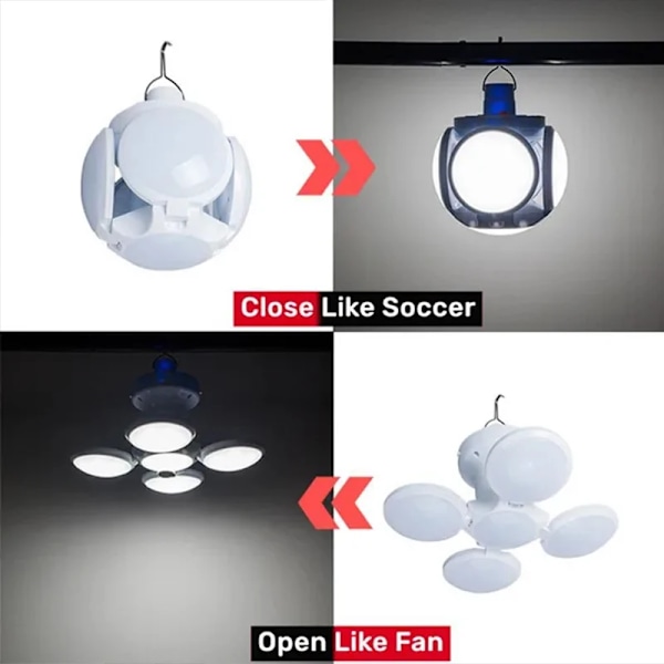 Solcelle Utendørs Sammenleggbar Lys Bærbar USB Oppladbar LED Pære Søke Lys Camping Lampe Nødlys Lampe for Strøm brudd