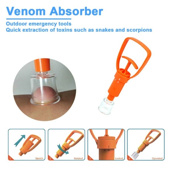 Camping Venom Extractor Nödläge Räddning Verktyg Vacuum Sug