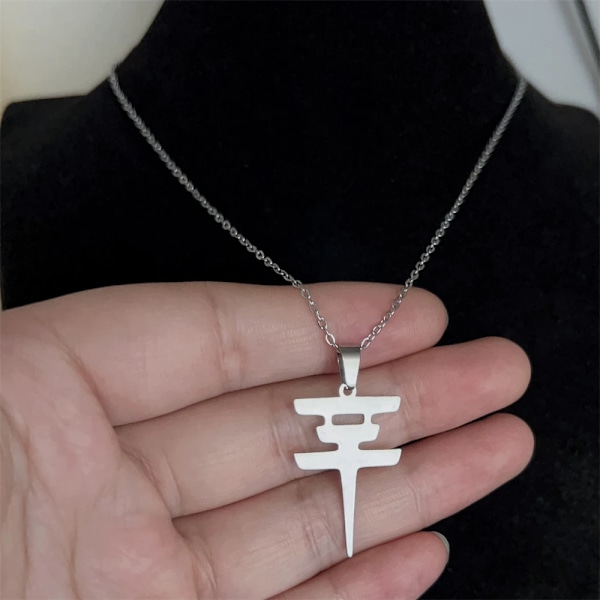 Hotell anheng halskjede for menn kvinner kpop krage choker rustfritt stål smykker