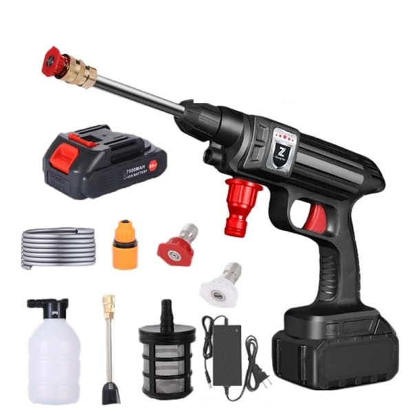 30 Bar Trådløs Højtryk Bil Vaske Pistool Vaske Forsyning Skum Generator Vand Pistool Spray Cleaner