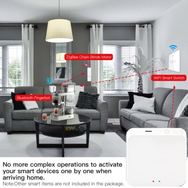 Smart Gateway Hub Multi-model Smart Home Bridge WiFi Bluetooth Smart Life APP Trådløs Fjernbetjening Kontrol