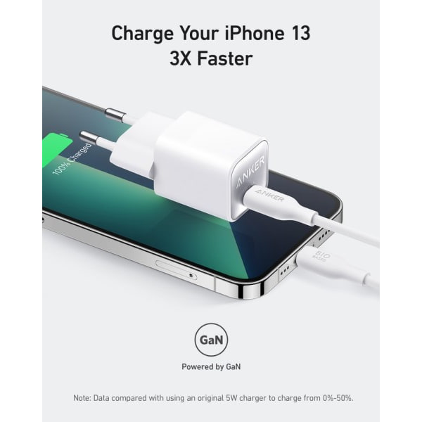 bærbar oplader USB Oplader tpye c Hurtig oplader til MacBook Air iPhone
