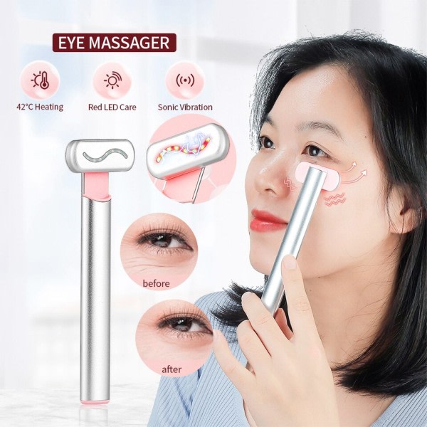 Röd Ljus terapi Ansiktsbehandling Hudvård Verktyg Ansikte Hals EMS Mikroström Massage Anti Aging Skin Tighten