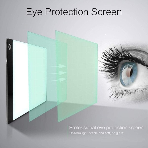 Tre nivå dimmbar LED Lys Pad Tegning Tavle Pad Tracing Light Box Eye Beskyttelse Enklere