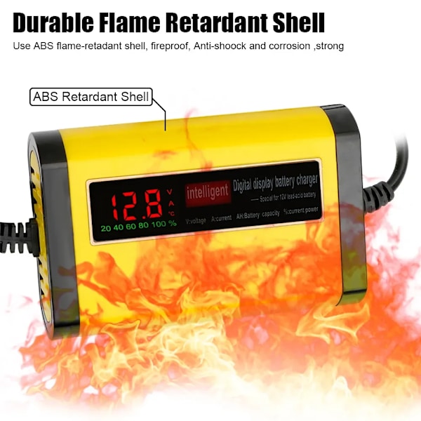 Fuld Automatisk Bil Batteri Oplader Digital LCD Skærm 2A Hurtig Opladning 3 trin Bly Acid AGM GEL Batteri-opladere