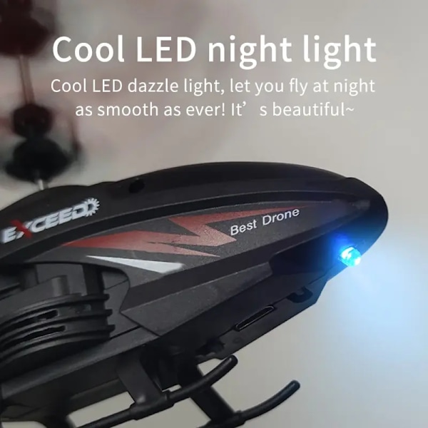 2 Kanal Gestik Kontrol Ophæng Helikopter RC Fjernbetjening Fly Med Opladning LED Lys