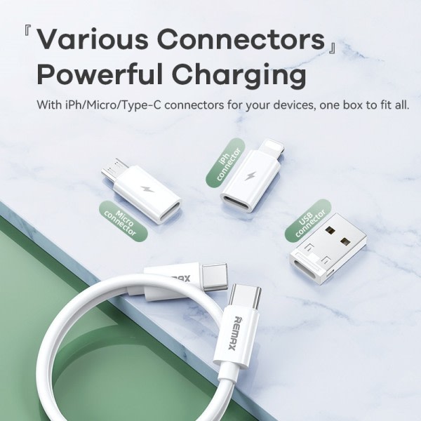 4in1 USB C Kabel Til USB Type C for Macbook Iphone Rask Lading Data Wire Micro Lightning Kabel sett Med boks holder