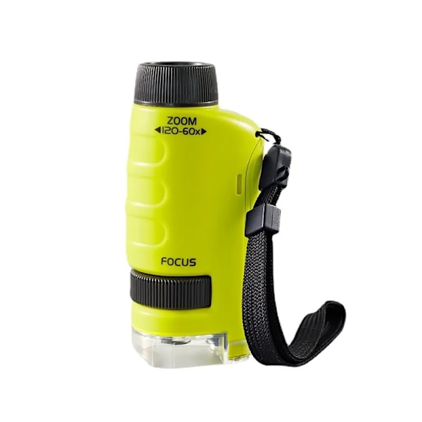 Ficka Mikroskop Barn Science Toy Kit 60-120x Educational Mini Handheld Microscope with LED Light