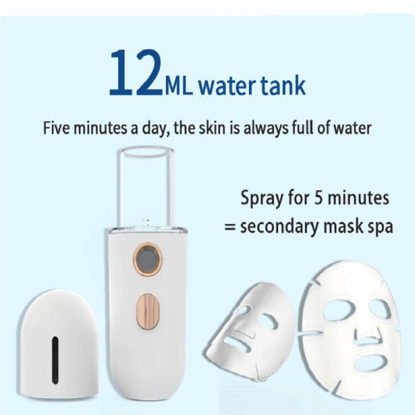 Mini Portabel luftfuktare Nano Mister Facial Steamer Device